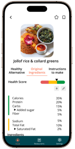 Healthy food and nutrition